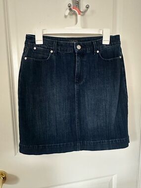 Talbots Dark Blue Denim Mini Skirt
